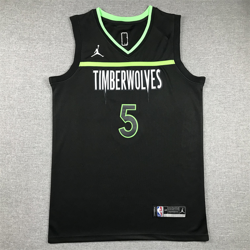 Men Minnesota Timberwolves #5 Edwards Black 2024 NBA Jersey style 1->minnesota timberwolves->NBA Jersey